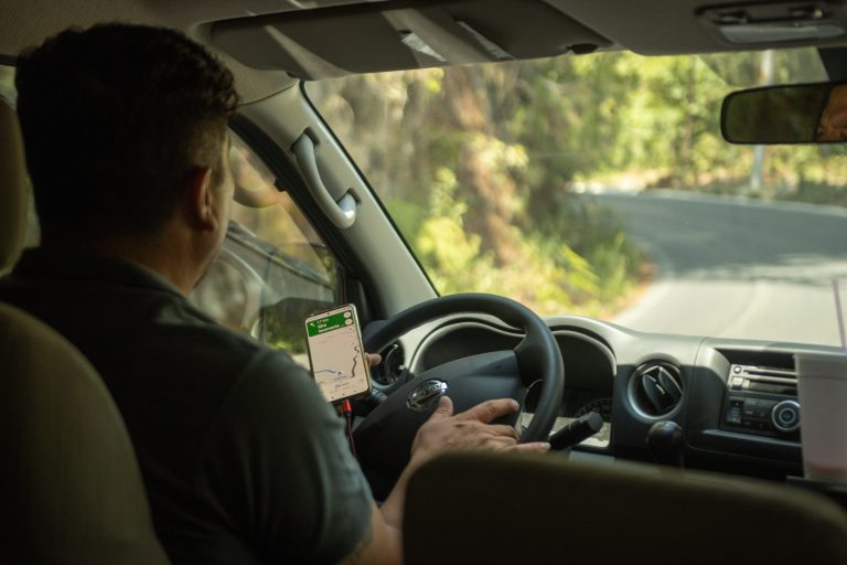 driver using gps directions for timesheets