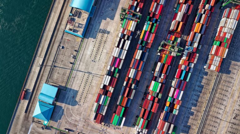 aerial view of cargo