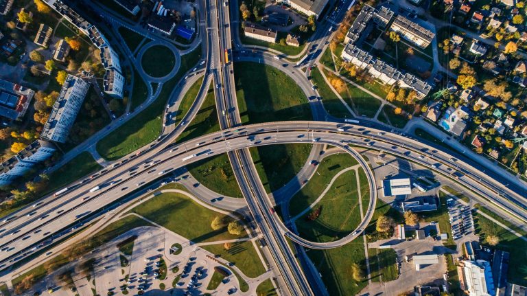birdseye view of roads showing reverse geocoding api potential